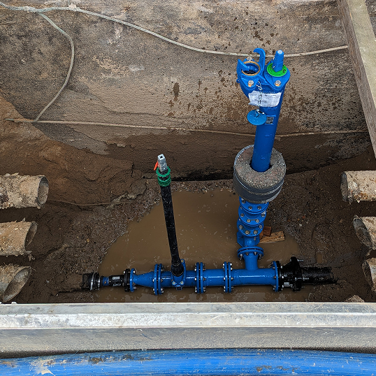 Wiederherstellung der Wasserleitung im Umspannwerk – Inliner-Einzug und Tiefbauarbeiten